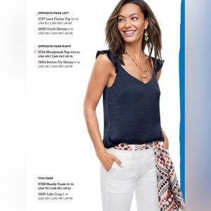 Cabi 5728 Handy Cami Top in Navy Blue Size Small